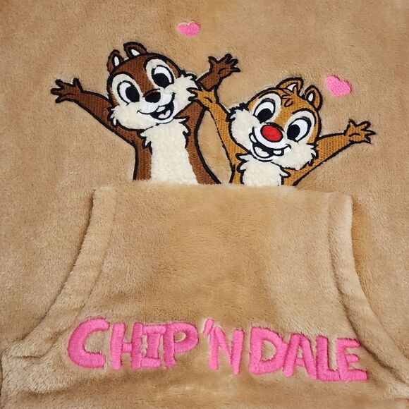 H&M Disney Chip n Dale Super Soft Plush Pile Hoodie Sweatshirt Size 6x/7 - Picture 4 of 10
